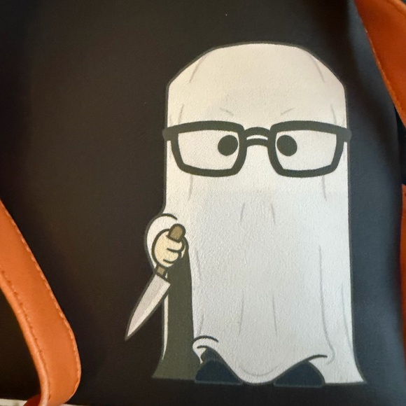 Loungefly Halloween Michael Myers Black Gray Pumpkin Mini Backpack - Picture 4 of 7